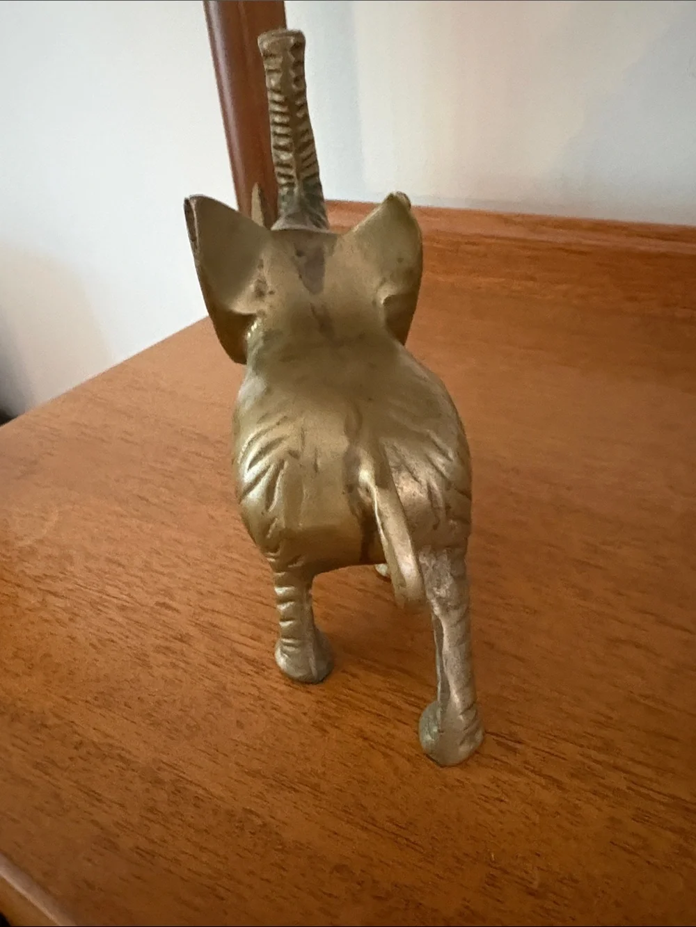 Brass Elephant Wall Accent - Gold Decorative Sculpture
